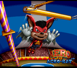 Aero the Acro-Bat (Europe) Title Screen